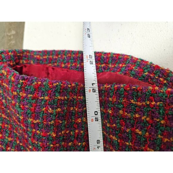 Vibtage 80's Handmade Quilted Tweed Blazer Large - Picture 9 of 11